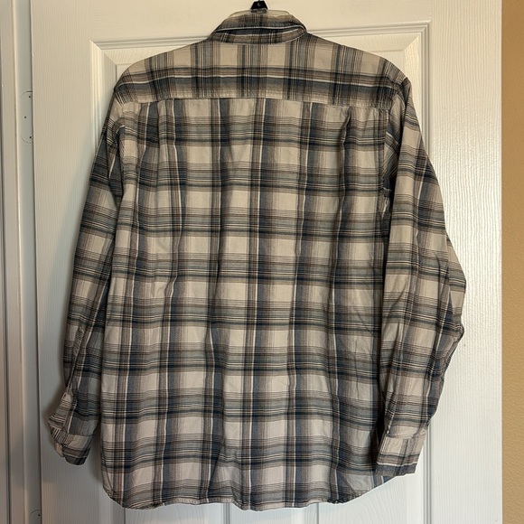 Columbia men’s gray plaid long sleeve button down shirt size medium - Picture 6 of 8